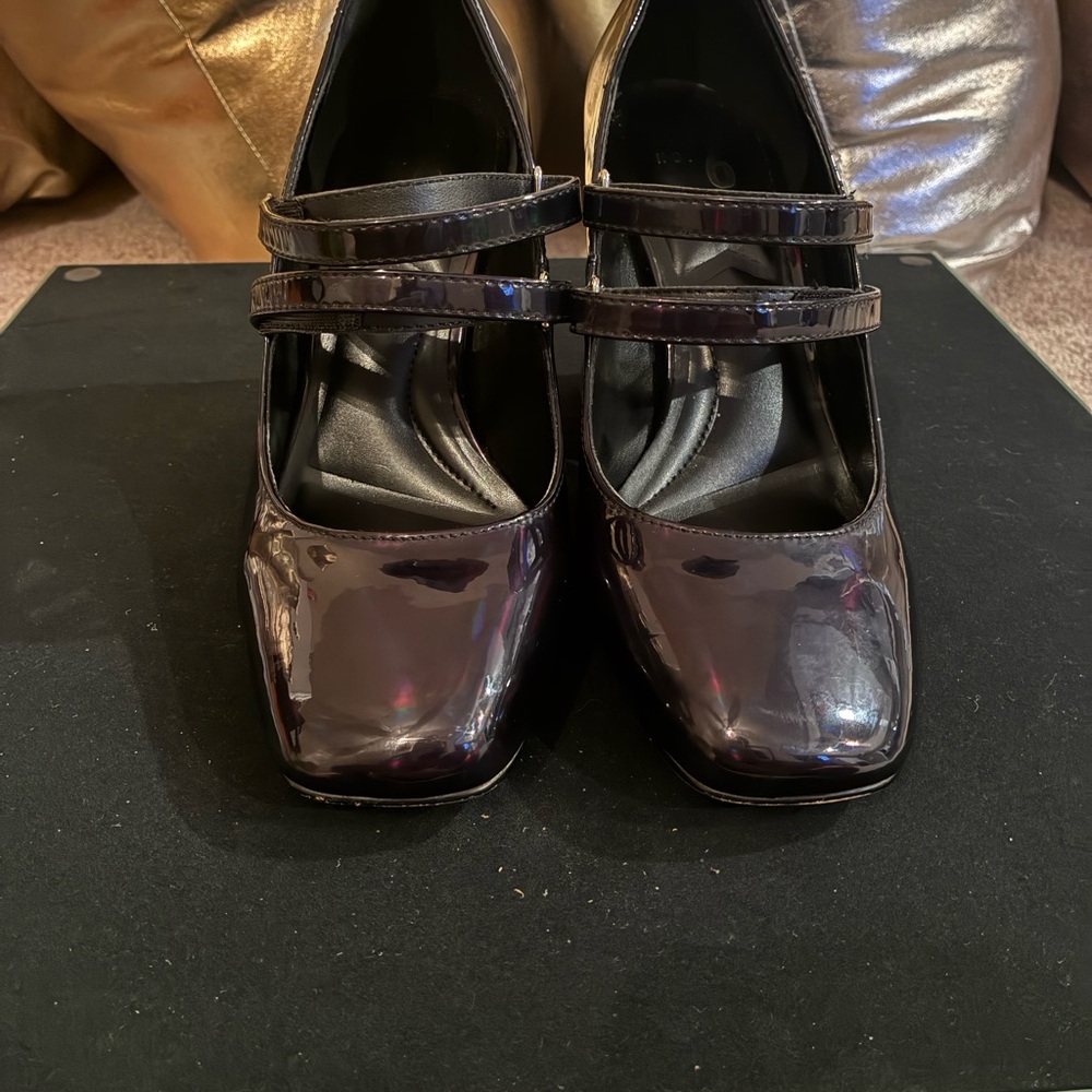 Mix No. 6 Black Mary Jane Patent Heels